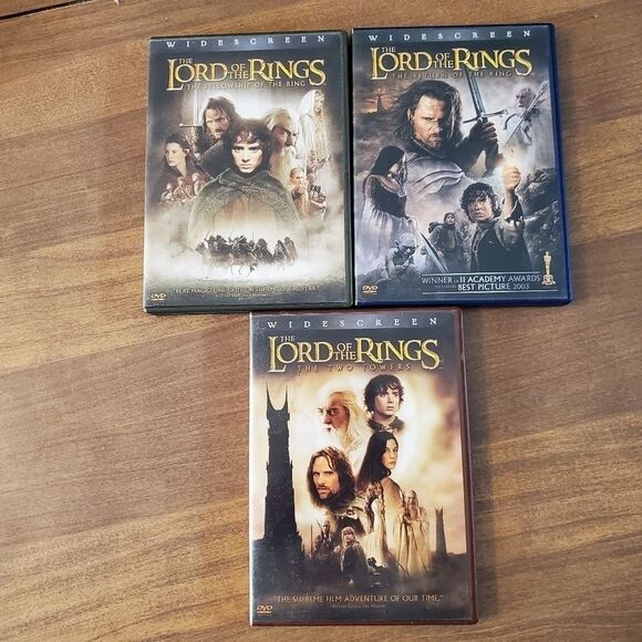 The Lord of The Rings Trilogy DVDs Set Of 3 - Picture 1 of 4
